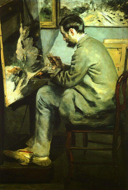 Pierre Renoir Bazille at his Easel